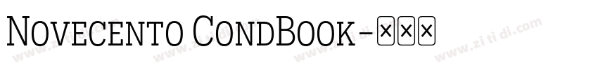 Novecento CondBook字体转换